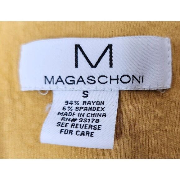Magaschoni Blazer Women's Size Small Golden Yellow Knit Jacket Long-Sleeved - Picture 6 of 7
